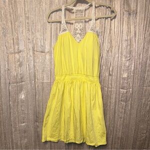 Crochet Built in Bra Yellow Sun Dress VS {M} Cottagecore